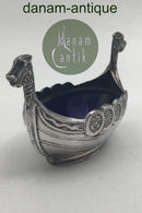Swedish Sterling Silver Salt Vessel (Viking Dragon Boat)