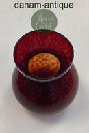 Orange brown Hyacinth glass Holmegaard / Kastrup / Fyens Glasværk