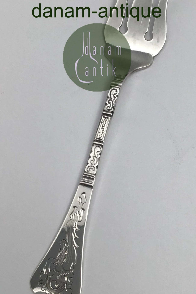 H. K. Hansen Sølv Antik Østersgaffel