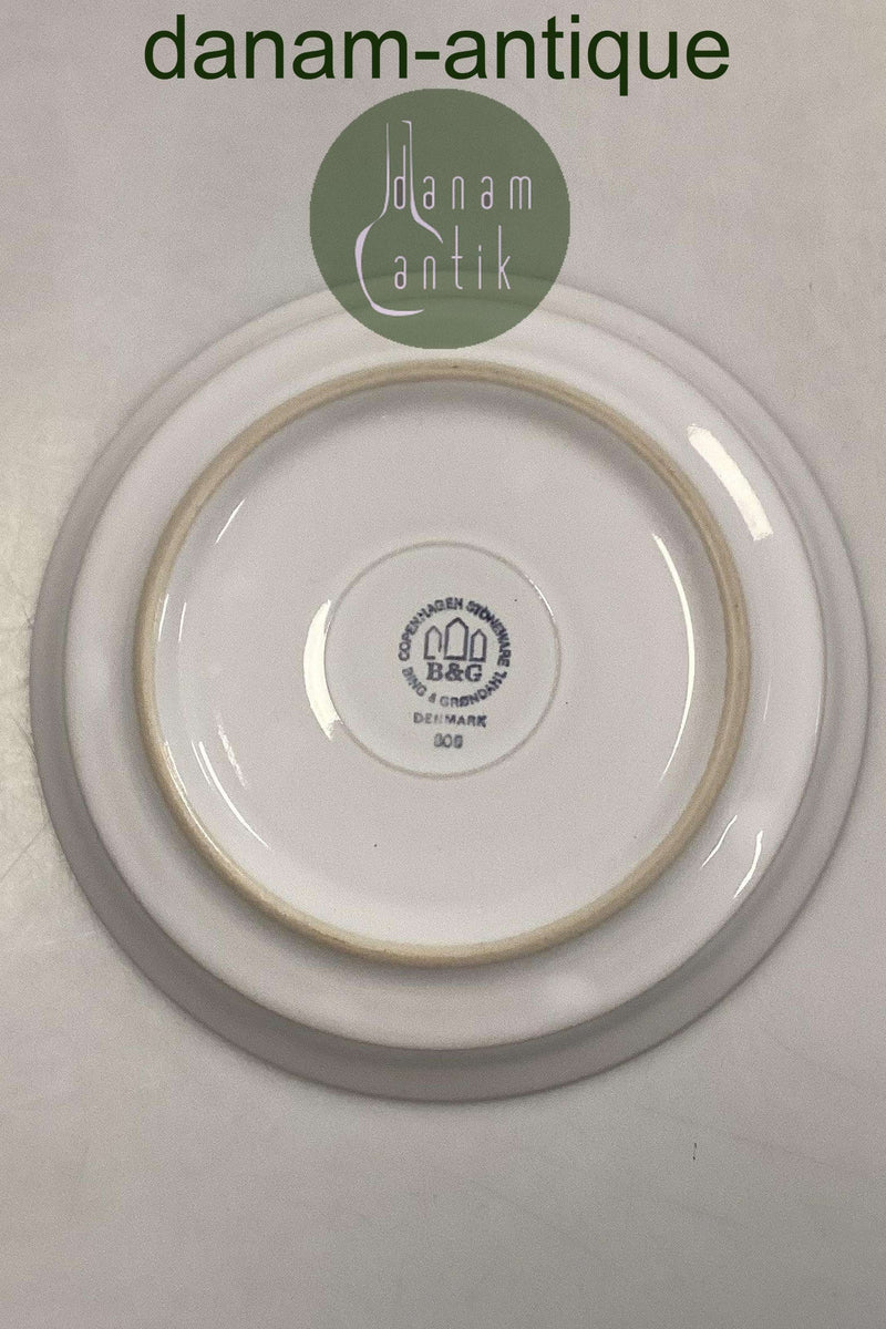 Bing og Grøndahl/Kronjyden Stentøj Hvid Cordial Kagetallerken No. 306