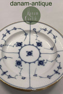 Sæt på 3 Royal Copenhagen Musselmalet Riflet Dybe Tallerkener med Guld