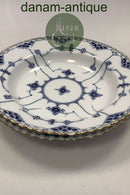 Sæt på 2 Royal Copenhagen Musselmalet Helblonde Dyb Tallerken med guld No 1078