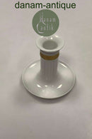 Royal Copenhagen Lysestager i hvid med guld