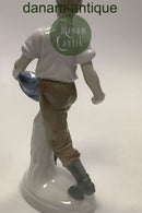 Tysk Porcelænsfigur Carl Scheidig Gräfenthal Mand sår