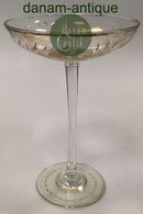 Antik Glas opsats med guld dekoration