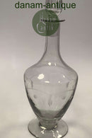 Dansk / Holmegaard Glas Karaffel med slibning