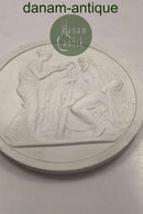 Royal Copenhagen Bertel Thorvaldsen Bisquit plate Hygieia gives Aesculapian snake nourishment no 120