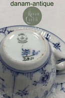 Royal Copenhagen Blue Fluted Plain Hotel Coffee cup and saucer No 2011