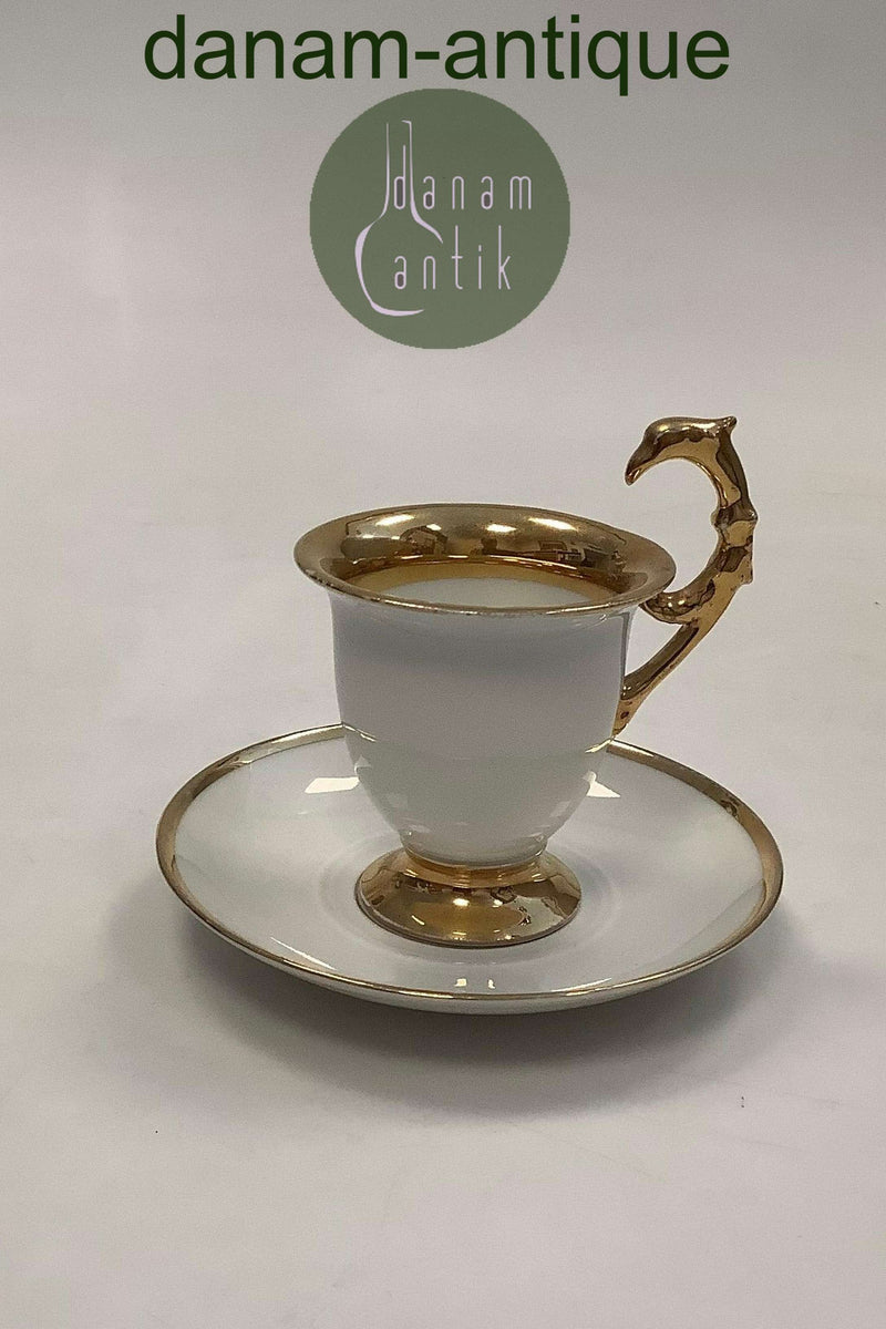 Rosenthal Mocha and saucer with gold