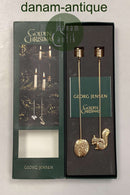 Georg Jensen Golden Christmas Candle Holder - Walnut and Acorn 2004