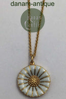 Georg Jensen Forgyldt Sterling Sølv Halskæde med Margueritvedhæng