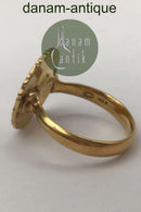 Georg Jensen Gold Plated Sterling Silver Daisy Ring