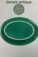 Royal Copenhagen Ursula oval Tallerken i Mørkegrøn No. 073