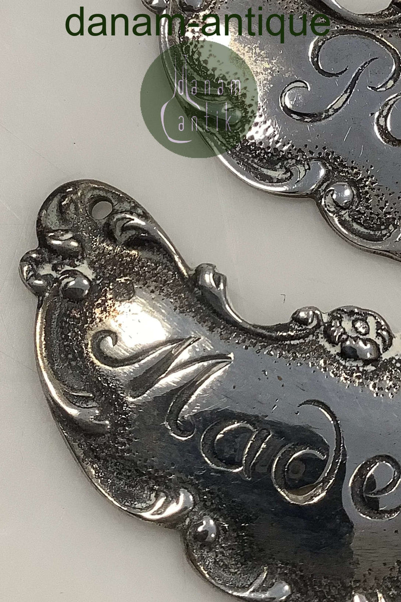 5 x Sølv Flaskemærker rum, port, gin, vermouth, Madeira