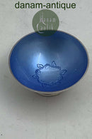 Volmer Bahner Sterling Sølv Saltkar med Blå emalje