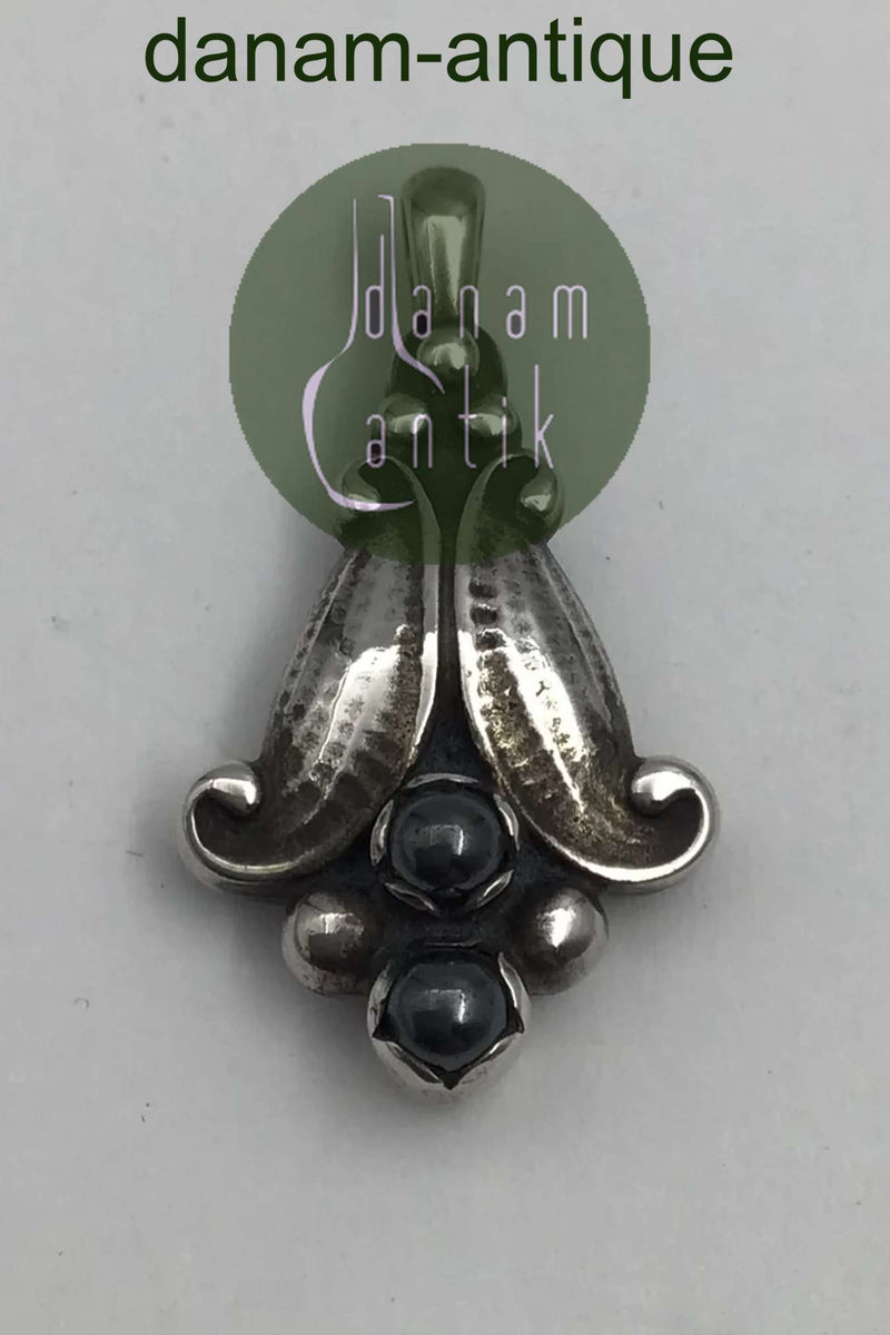 Georg Jensen Sterling Sølv Årsvedhæng 1993 (Hæmatit)