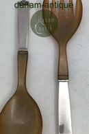 Evald Nielsen Sølv No. 28 Salatsæt (Horn)