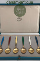 Georg Jensen Sterling Sølv Ornamental Mokkaske Sæt (6)