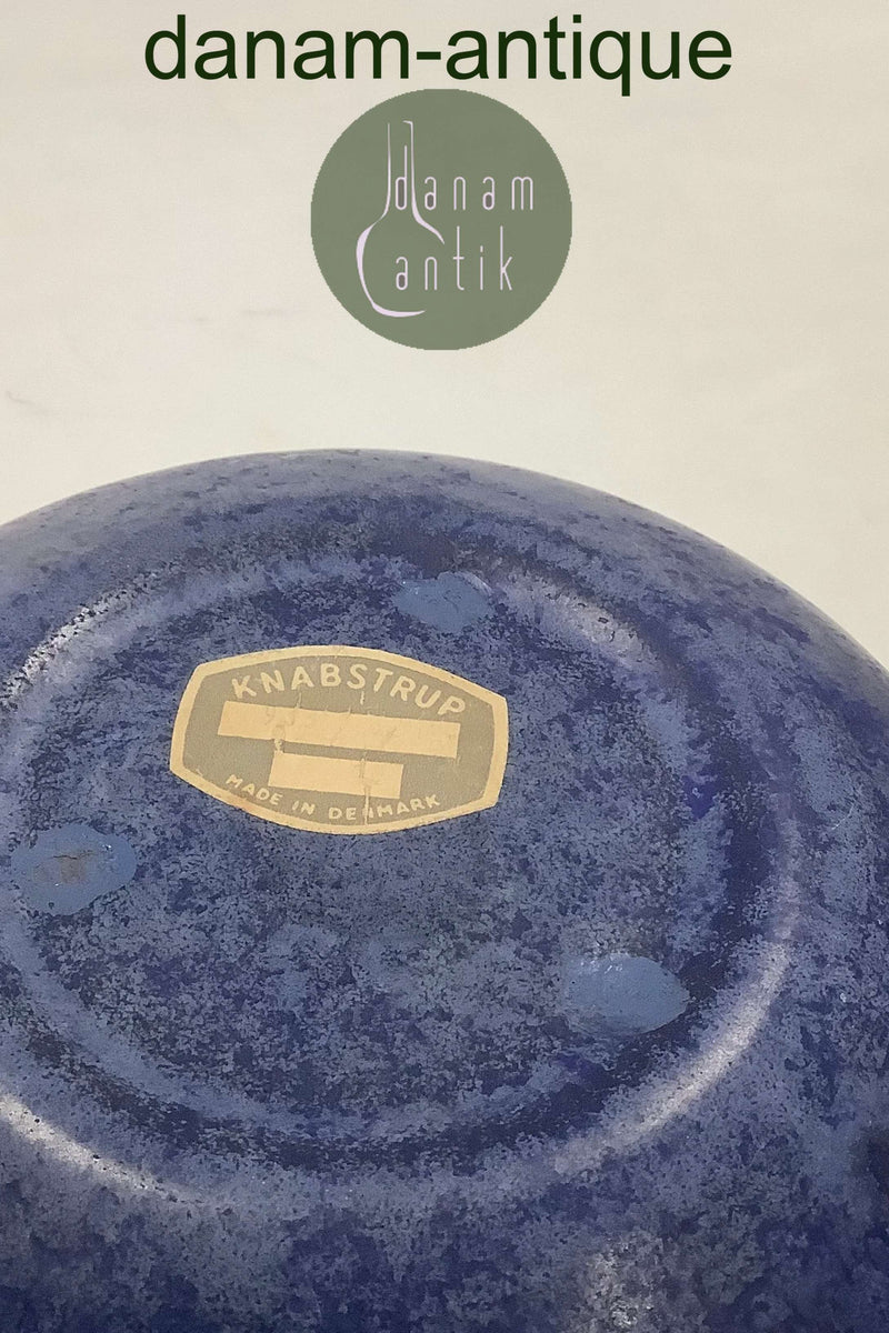 Moderne Knabstrup Moonfrog Cobolt Vase af Kirsten Günther