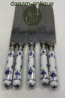 5 Royal Copenhagen Blue Fluted Plain Knives (defective) Measures 26 cm / 10.24 inch
