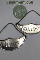 Danish Silver Bottle Signs (2) Wormwood / Yarrow