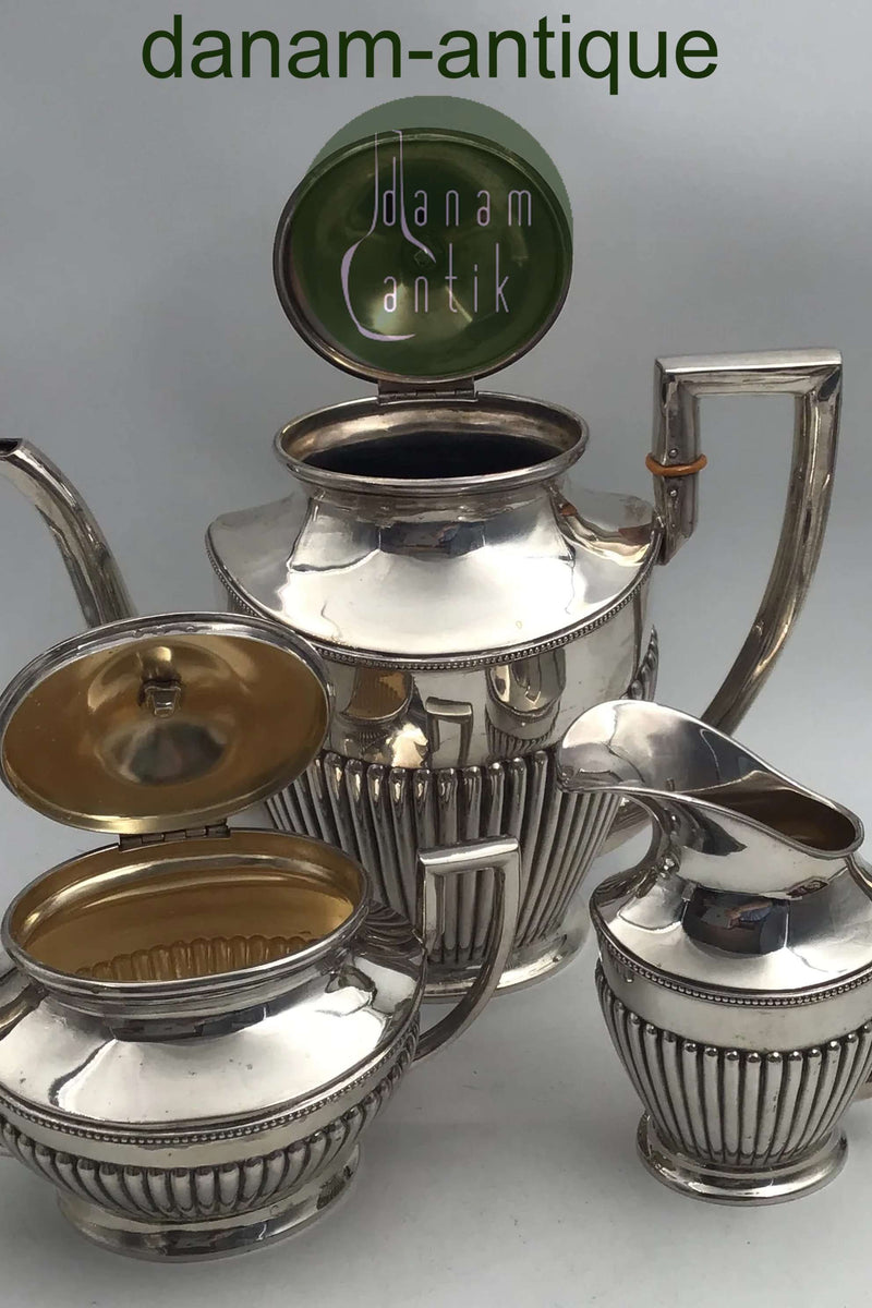 A Michelsen Sølv Empire Kaffesæt&nbsp;