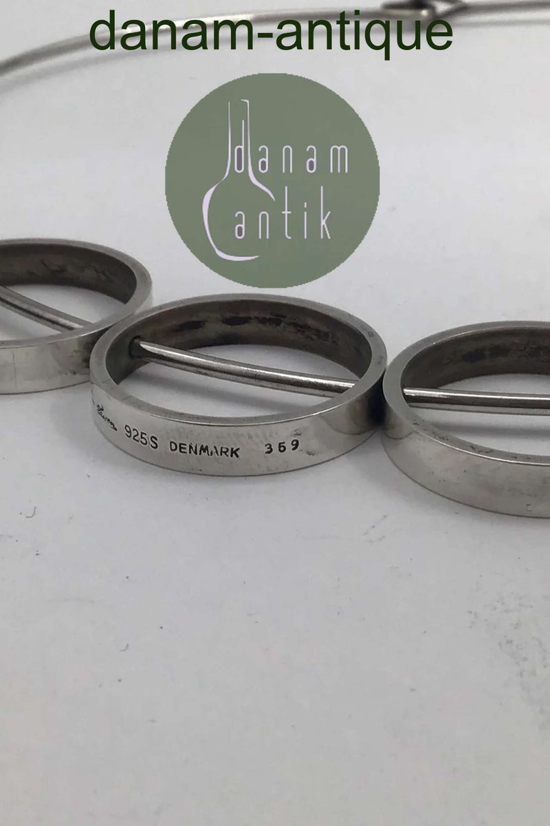 Hans Hansen Sterling Sølv Moderne Halsring No. 359 Bent Gabrielsen