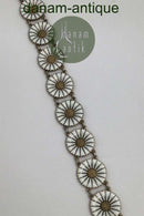 Georg Jensen Sterling Sølv Forgyldt Marguerit Armlænke