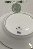 Royal Copenhagen Stel No 93 Hvid Halvblonde m. Blomster og Guldkant Kagetallerken