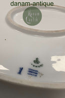 Royal Copenhagen Stel No 93 Hvid Halvblonde m. Blomster og Guldkant Ovalt Fad