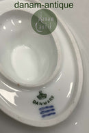 Royal Copenhagen Stel No 93 Hvid Halvblonde m. Blomster og Guldkant Sovseskål