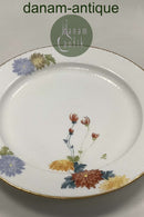 Royal Copenhagen Stel No 93 Hvid Halvblonde m. Blomster og Guldkant Rundt Servingsfad 32,3cm / 12.72 inch