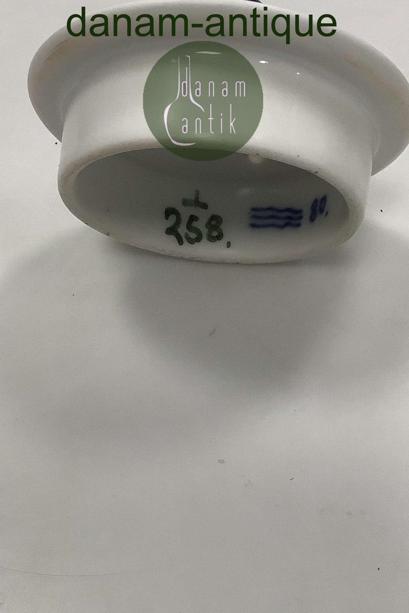 Royal Copenhagen Musselmalet Riflet Låg til Lille Thekande No. 258