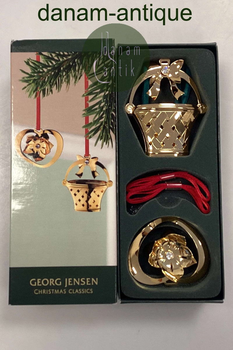 Georg Jensen Christmas Classics Julepynt 2008 - Julerose og Blomsterkurv