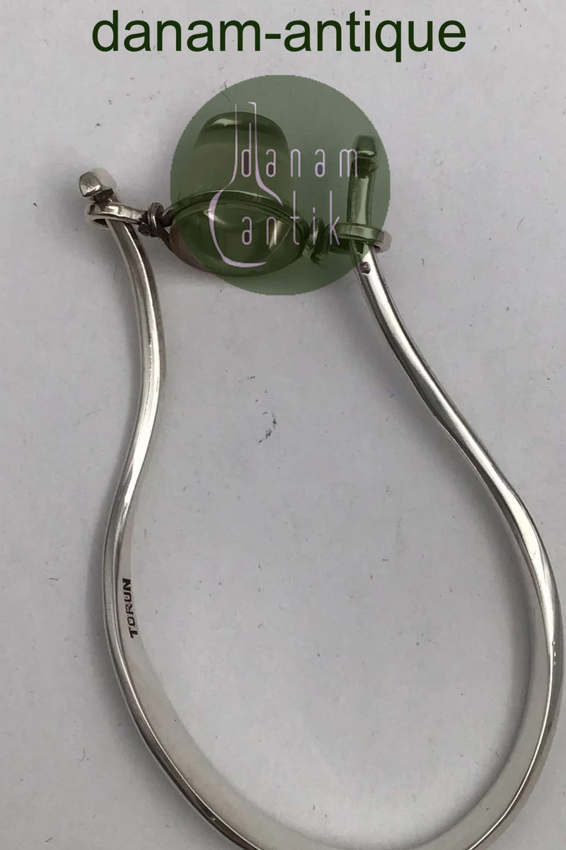 "Georg Jensen" Vivianna Torun Bülow-Hübe Sterling Sølv Armring Quartz