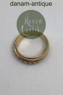 Tre tonet 18K Guld Ring med Brillanter (7 x 0,02)