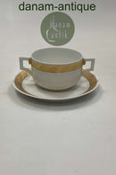 Royal Copenhagen Guld Vifte Bouillonkop med Underkop No. 11552