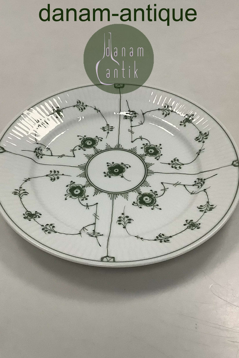 Royal Copenhagen Grøn Riflet Musselmalet Frokosttallerken No. 620