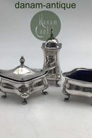 E. S. Barnsley, Birmingham, England Sterling Silver Condiment Set (1916)