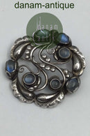 Georg Jensen Sterling Sølv Broche No. 159 Månesten