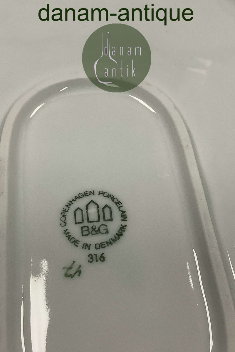 Bing og Grøndahl Delfi Grøn Aflangt fad No 316