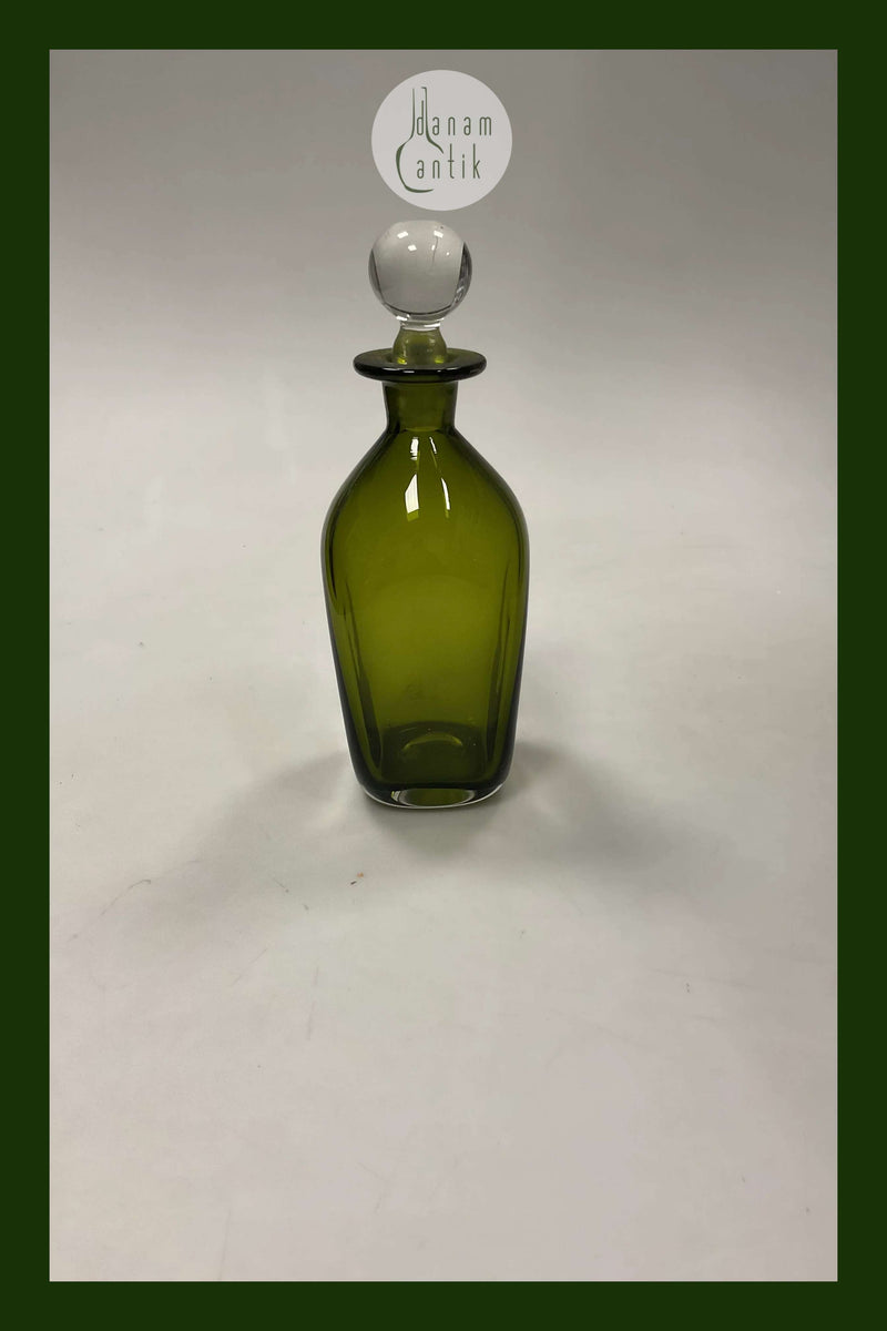 Holmegaard Grøn Glas Karaffel med Låg