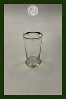 Holmegaard Ida Sodavandsglas / Vandglas med guld på stilk, rand og fod