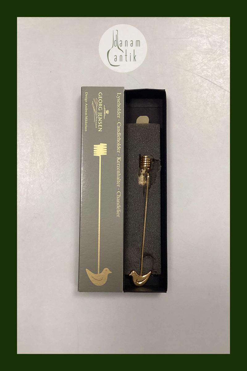 Georg Jensen Golden Christmas Lyseholder - Fugl 1991