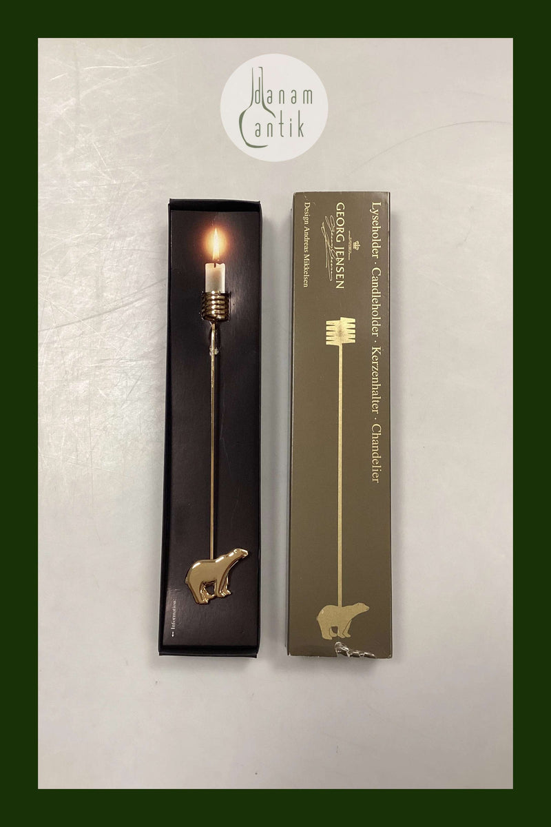 Georg Jensen Golden Christmas Lyseholder - Isbjørn 1997