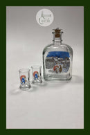 Holmegaard Harald Wiberg Nisse og Kat Snapseflaske med 2 glas