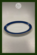 Royal Copenhagen Liselund Mørkeblå Ovalt fad No 374