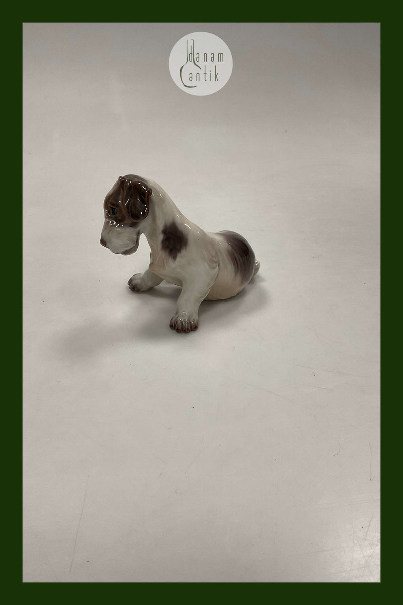 Dahl Jensen Figur Hund Ruhåret Foxterrier Hvalp No. 1008