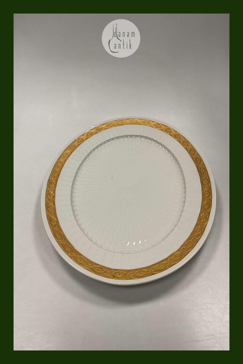 Royal Copenhagen Guld Vifte Stort Ovalt Serverings fad No 11510