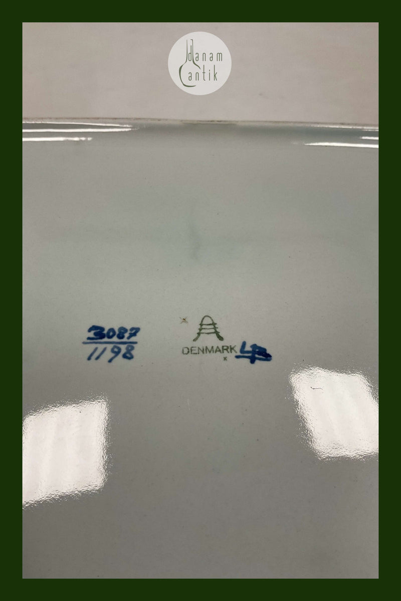 Blå Aluminia Firkantet Frugtskål No. 3087 / 1198